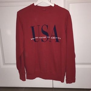 Red brandy Melville crewneck